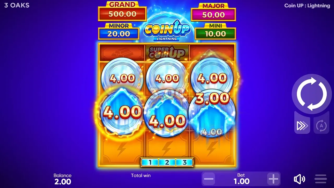 Coin UP: Lightning game display, view 2